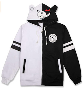 Black White Bear Anime - Danganronpa Monokuma Jacket Hoodie Cosplay Costume