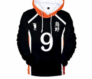 Haikyuu: Haikyuu No.9 Kageyama Cosplay Costumes Jersey Hoodie