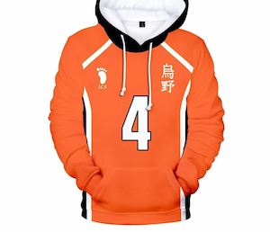 Haikyuu No.4 Cosplay Costumes Jersey Hoodie