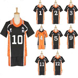 Haikyuu: Haikyuu Uniform - Karasuno Cosplay Costume T-Shirts and Shorts Set