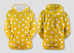 Cosplay Costume: Demon Slayer Zenitsu Agatsuma Kimono Cosplay Hoodie