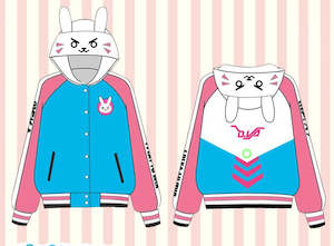 Hoodies: OW DVA Premium Pink Costume Hoodie