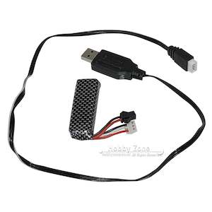 Gel Ball Blaster Accessories Magazines And Batteries: 7.4 Volt Lithium Battery + USB Charging Cord for Gel Ball Blaster