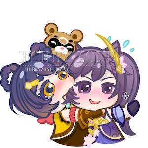 Genshin Impact Xiangling and Keqing Vinyl Decal Sticker