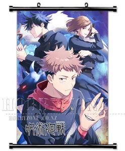Cushions: Jujutsu Kaisen 02 Megumi, Nobara and Megumi Wall Scroll