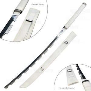 Demon Slayer Kimetsu No Yaba: Demon Slayer Inosuke Sword - Tusks of a Boar - Chipped Nichirin Sword from Kimetsu no Yaiba