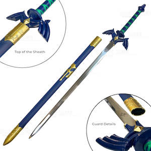 Armoury: Zelda Link's Sword with Matte Textured Sheath - Green Nylon-Wrapped Handle