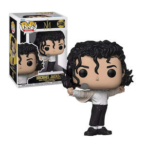 Dc Pop Vinyls: Michael Jackson - Iconic Concert Pose in White Shirt and Silver Jacket Pop! Vinyl Figure