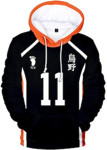 Haikyuu: Haikyuu - No.11 Akaashi Cosplay Jersey - Fleece Hoodie