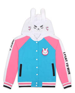 Overwatch D.VA Premium Pink Costume - Button-Up Hoodie