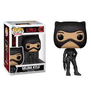 The Batman – Selina Kyle in Black Bodysuit & Knitted Mask Holding Whip Pop! Vinyl Figure