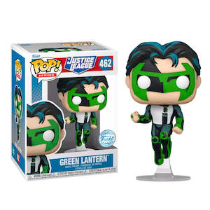 Justice League – Green Lantern in Black & Green Suit with Mask Pop! Vinyl Figure