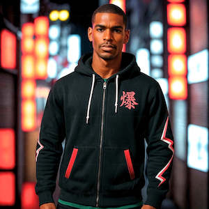 Casual Clothings: My Hero Academia – Katsuki Bakugo Hoodie – BOOM! Zip-Up Cosplay Jacket