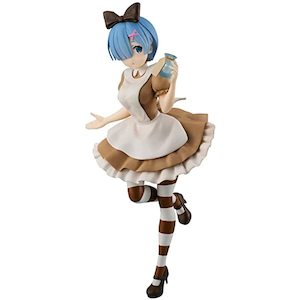 Re Zero Banpresto Figurines: Re:Zero Rem in Dusty Rose Dress Wonderland Figurine - Antique Version