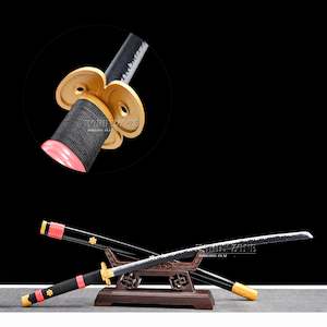 One Piece Enma Sword – Zoro Black-Blade Katana with Gold Sakura Detailing - Pr&hellip;