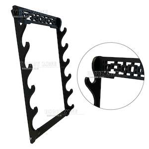 Katana Display Racks: Wall Mounted Six Tier Sword Rack