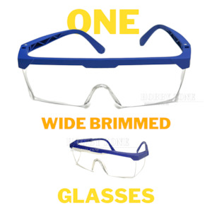 Free Wide Brimmed Blue Frame Glasses - Protective Eyewear