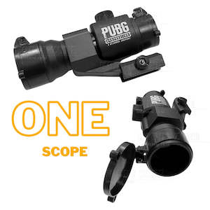 Rail Attachments Blaster Parts: CQB Scope – Compact Fixed Zoom Sight with Flip-Up Covers