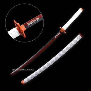 Restocked Batch: Demon Slayer – Kyojuro Rengoku Nichirin Sword – Black Triangles Sheath & Woven Grip – Premium Version
