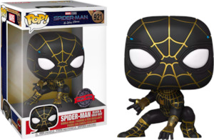 Deluxe 6 Inch Pops Rides 10inch 12inch Pops: Spider-Man: No Way Home - Black and Gold Suit 10" Pop! Vinyl Figure