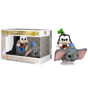 Deluxe 6 Inch Pops Rides 10inch 12inch Pops: Walt Disney World: 50th Anniversary - Goofy in Dumbo the Flying Elephant Attraction Deluxe Pop! Vinyl Figure