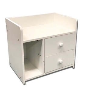 Bedroom: QT Bedside Table White