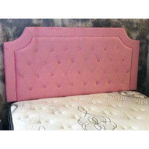 Bella Queen Headboard in Pink Velvet