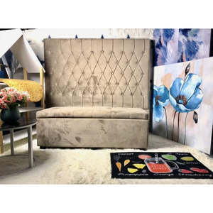 Headboards: Chicago Queen  Beige Velvet Headboard