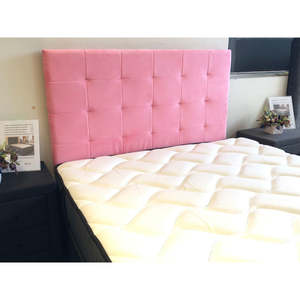 Headboards: Olivia Double Headboard in Pink Velvet
