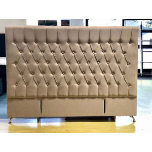 Chicago Super King Headboard in Light Beige Fabric