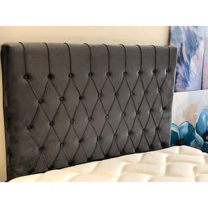 Chicago Grey Velvet Headboard