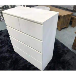Tallboy 5 Drawer in White Z14