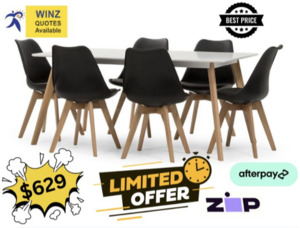 Dining: Boston 7 Piece 1.5m Dining Set