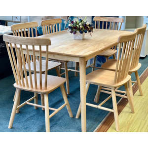 Dining: Wilson Dining Set in rubber wood