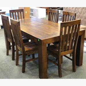 Woodgate 7 Piece 1.9m Dining Set (Floor Model $1350)