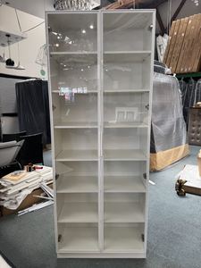 Jessie 2 Door Display Cabinet (High Gloss White)