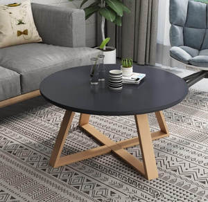 Living Room: Coffee Table Black Top