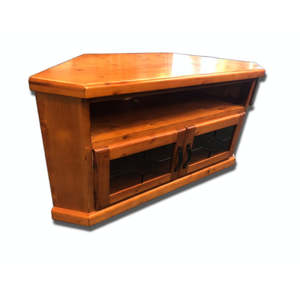Living Room: Jamaica Pine Wood Corner Cabinet