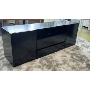 Entertainment Unitsmake Pri: Luca Black Tv unit  with LED