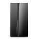 Midea 584L Side By Side Fridge Freezer Black Glass