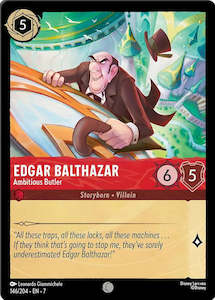 Edgar Balthazar - Ambitious Butler