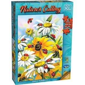 Products: Holdson Puzzle - Nature's Calling, 500XL pc (Ladybugs on Sunflowers)