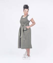 Dress: Pleated Pinafore Dress