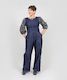Long Denim Jumpsuit