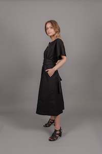 Dress: Obi Dress - Stretch Twill