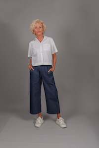 Top: Kesjer Shirt - White Organic Cotton