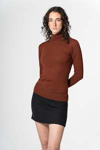 DINADI Merino Turtleneck - Red Rust