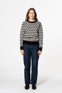 Top: DINADI Dhaka Sweater - Black