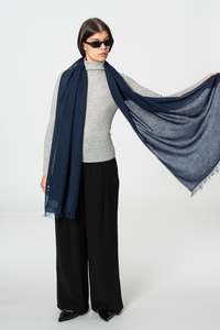 DINADI Merino Woven Scarf - Space Blue