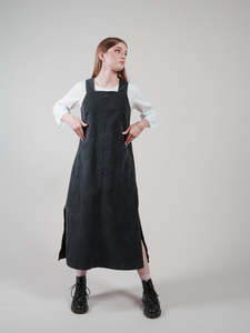 All Our Range: Boardroom Pinny - Black Stretch Denim
